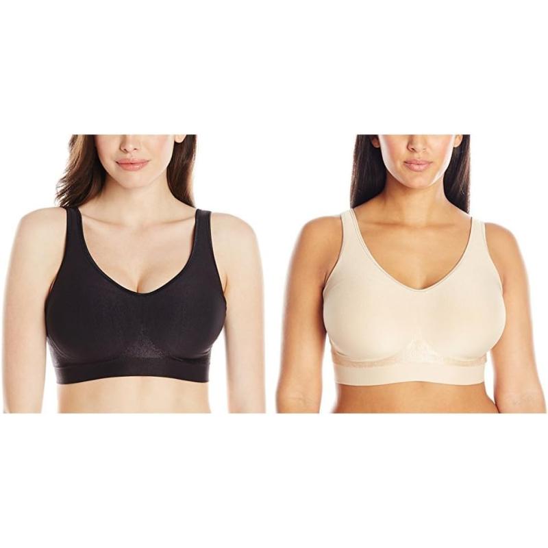 Bali Women’s Comfort Revolution Shaping Wirefree Bra 2 Black Nude Bali