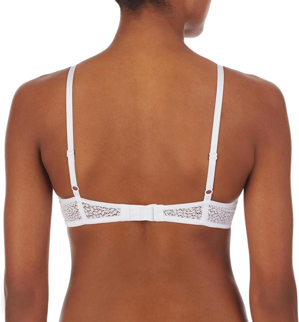 Dkny Womens Modern Lace Unlined Demi Brapoplin White Bali 5406